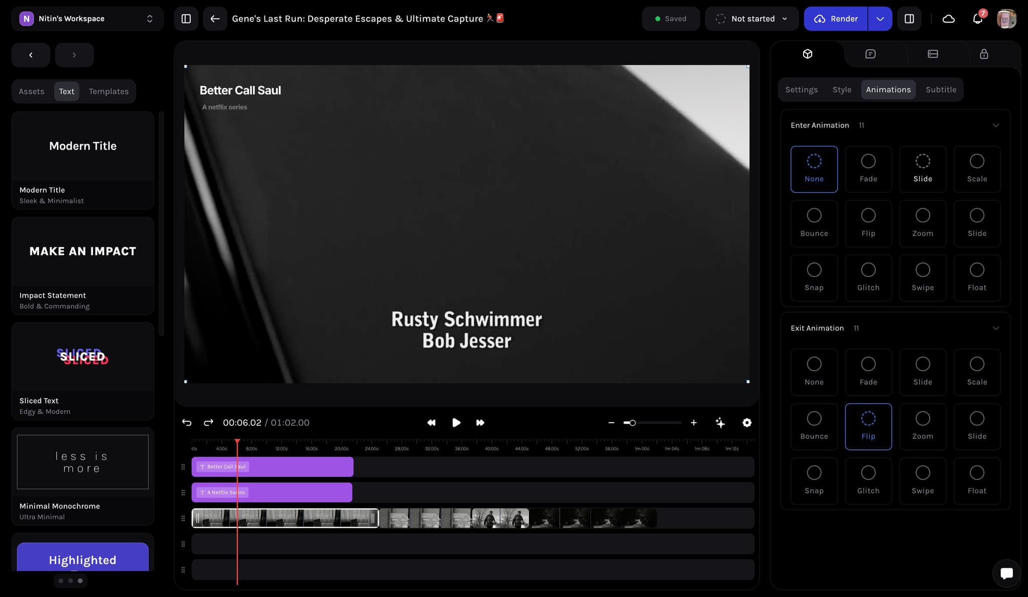 Web based Video Editor